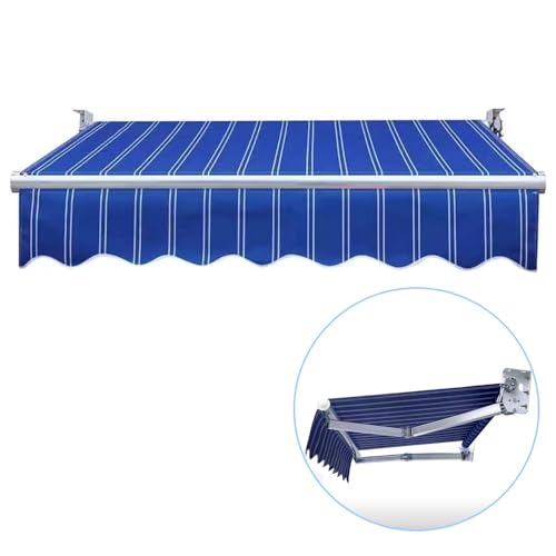 Strapazierfähiger Ersatz-Markisenstoff for einziehbare Terrassenüberdachung – UV-beständiges Polyester-Canvas(4x2.5meters) von ZGHQHCDRH