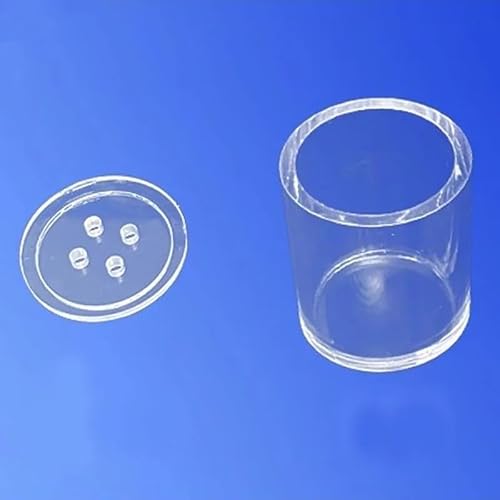 Transparente, runde Elektrolytzelle aus Glas for elektrische Heimwerkerprojekte – 4 Abdecklöcher, 6 mm Durchmesser(300ml) von ZGHQHCDRH
