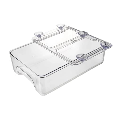 Transparente Kühlschrankschublade Kühlschrank-Aufbewahrungsbox Saugnapf-Aufbewahrungsbox Unteres Regal Schubladenboxhalter(02) von ZGHQHCDRH