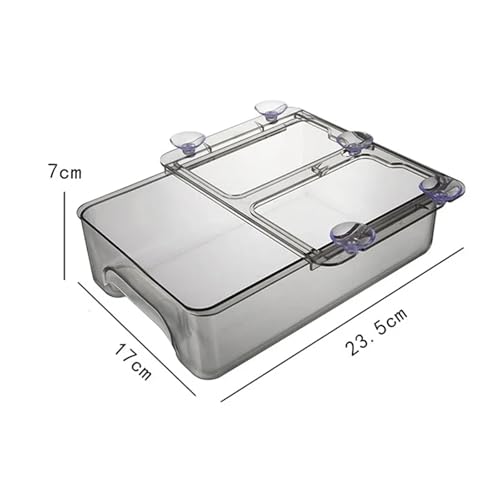 Transparente Kühlschrankschublade Kühlschrank-Aufbewahrungsbox Saugnapf-Aufbewahrungsbox Unteres Regal Schubladenboxhalter(8PCS mop) von ZGHQHCDRH