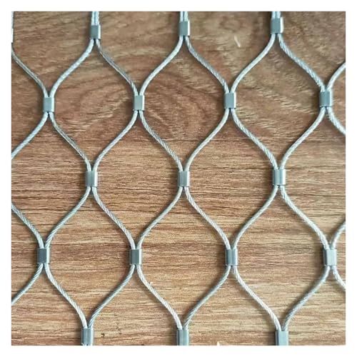 Treppenschutzzaun 6cm/2mm Tierbarriere, Flexibles Kabelgeflecht Schutzbegrenzung, Drahtseilgeflecht(1.5x8m/4.9x26.2ft) von ZGHQHCDRH