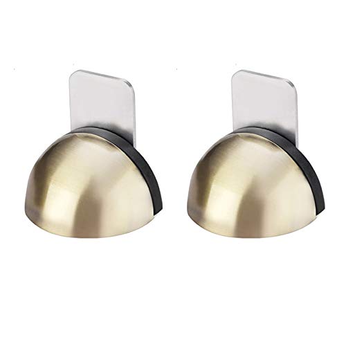 Türen, 2pcs,Bodengummi-Halbmond-Türstopper, mit Schrauben und selbstklebend for Schutz von Wänden und Türen(Yellow) von ZGHQHCDRH