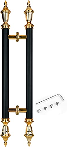 Türgriff, Interne und externe Griffe und Zieher for Scheunentore, großer, stabiler Haltegriff for Schiebetüren aus Holz for Schuppen, zweiseitig, runde Knaufbeschläge im Vintage-Stil(Black,120cm(47inc von ZGHQHCDRH