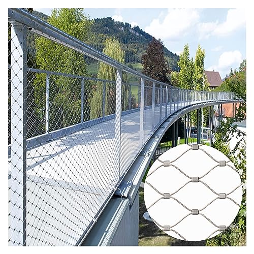 Verzinkte Drahtzaunrolle, 304 1,5 mm Drahtdurchmesser, Absturzsicherungsnetz in großer Höhe for Fußballfeldgärten(1.2x2m/3.9x6.6ft) von ZGHQHCDRH