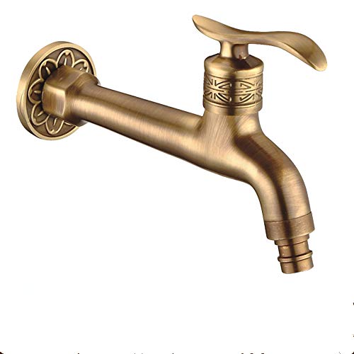 Wandmontierter Wasserhahn, Messing Wasserhahn Kaltes Wasser Bad Mopp Pool Waschmaschine Garten Armaturen(13cM) von ZGHQHCDRH