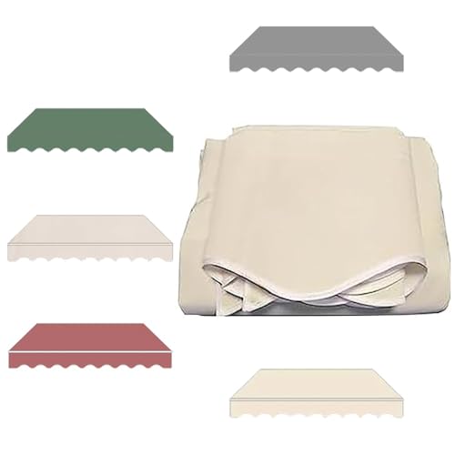 Wasserdichter UV-Block-Ersatzmarkisenstoff - Sonnenschutzabdeckung for Terrasse und Balkon, 1 Stück(Beige,300x245cm) von ZGHQHCDRH