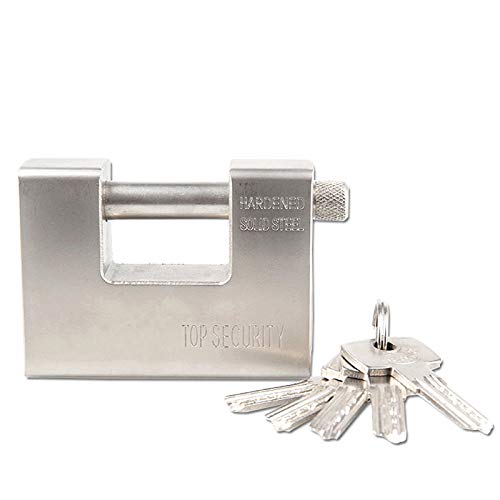 Wasserdichtes und rostfreies Hochleistungs-Vorhängeschloss mit 5 Schlüsseln, Schlosskörperbreite 74 mm, 84 mm, 94 mm, Bügeldurchmesser 12,8 mm(74mm) von ZGHQHCDRH