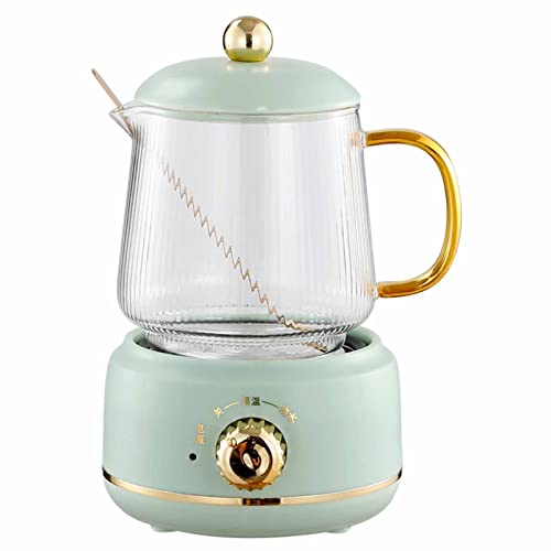 Wasserkocher, 600 ML Mini HGlass Automatisches Eindicken Glas Multifunktions-Elektrokocher Teekanne Geräuscharmes Kochen 360W(Green) von ZGHQHCDRH