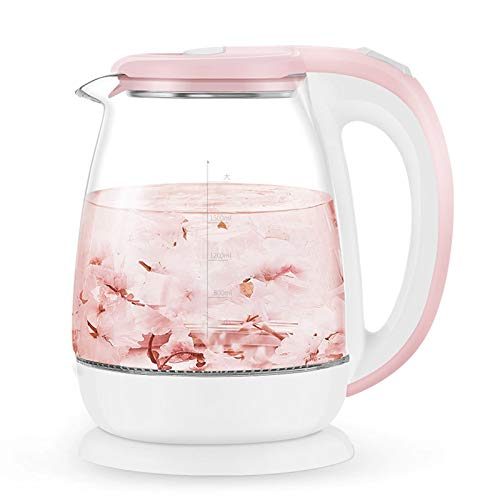 Wasserkocher, Gesundheitskessel, automatischer Wasserkocher aus verdicktem Glas, mit Edelstahl-Heizbasis (Farbe: B, Größe(Onecolor,1.8 Litres) von ZGHQHCDRH