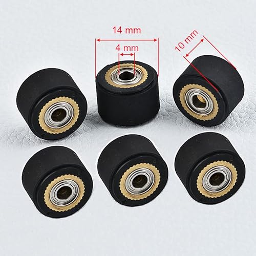 ZGHQHCDRH 3PC Pinch Roller Push Wheel Roll for Mimaki Roland CAMM Graphtec CE5000 120 Liyu Cutting Plotter Vinyl Cutter Feed Rubber Copper(3pcs 4x10x14mm) von ZGHQHCDRH