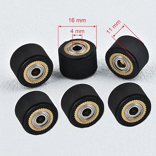 ZGHQHCDRH 3PC Pinch Roller Push Wheel Roll for Mimaki Roland CAMM Graphtec CE5000 120 Liyu Cutting Plotter Vinyl Cutter Feed Rubber Copper(3pcs 4x11x16mm) von ZGHQHCDRH