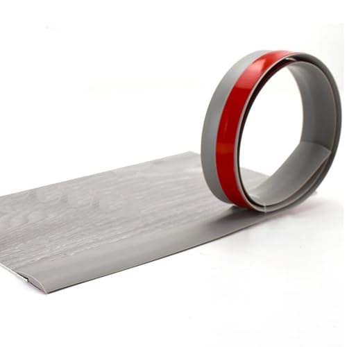 ZGHQHCDRH Abziehbarer und aufklebbarer PVC-Bodenübergangsstreifen – Wasserfester Kantenschutz for Vinyldielen, Teppich- und Laminatböden(Gray,L2m) von ZGHQHCDRH