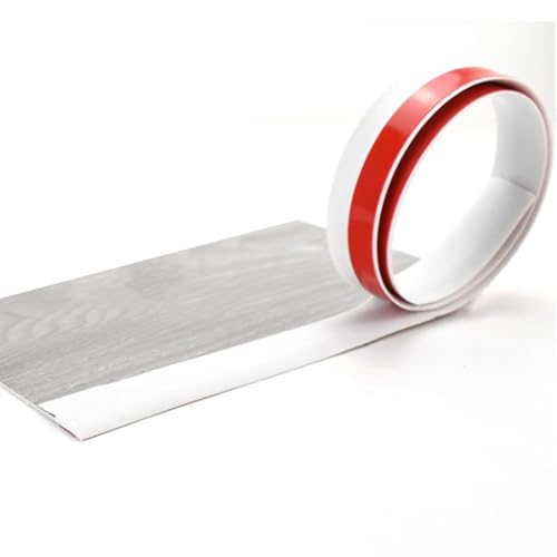 ZGHQHCDRH Abziehbarer und aufklebbarer PVC-Bodenübergangsstreifen – Wasserfester Kantenschutz for Vinyldielen, Teppich- und Laminatböden(White,L1m) von ZGHQHCDRH