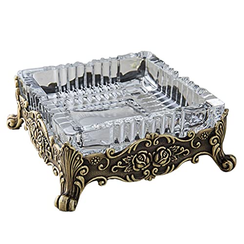 ZGHQHCDRH Aschenbecher, Aschenbecher-Sets for Zigaretten, Glas-Aschenbecher, Bar, Hotel, großer Retro-Metall-Persönlichkeits-Zigarren-Aschenbecher, Aschenbecher(C) von ZGHQHCDRH