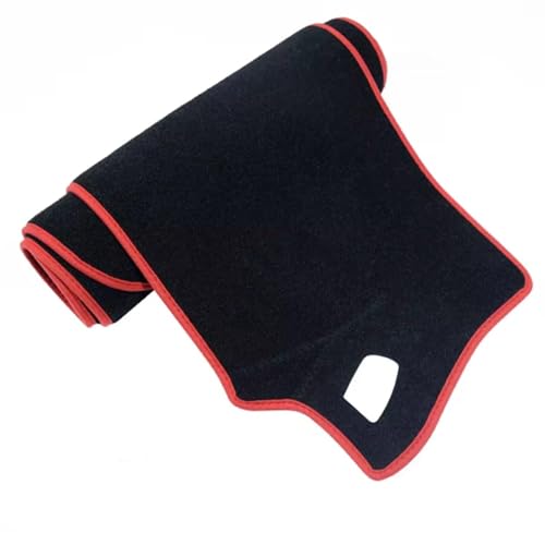 ZGHQHCDRH Auto Armaturenbrettmatte,für Toyota HiAce H200 2004-2018 Auto Dashboard Abdeckung Anti-Rutsch Auto-Armaturenbrett-Abdeckungsmatten Zubehör,Polyester Red Edge-RHD von ZGHQHCDRH
