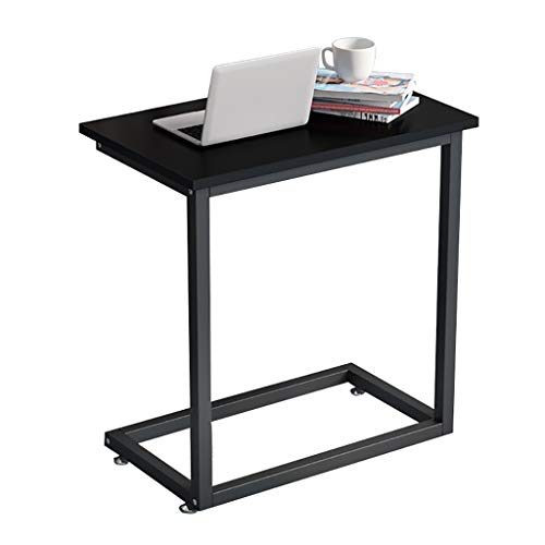 ZGHQHCDRH Beistelltisch, Breiter Schlitztisch/C-förmiger Beistelltisch aus Massivholz for Computer, multifunktionaler Ecktisch mit schwarzer Tischplatte fürs Bett(45X33X65CM) von ZGHQHCDRH