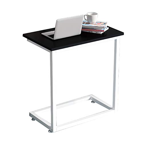 ZGHQHCDRH Beistelltisch, Breiter Schlitztisch/C-förmiger Beistelltisch aus Massivholz for Computer, multifunktionaler Ecktisch mit schwarzer Tischplatte fürs Bett(50X33X70CM) von ZGHQHCDRH