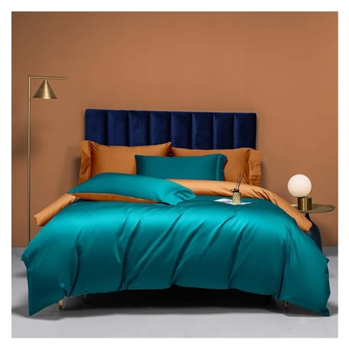ZGHQHCDRH Bettwäsche-Set bestehend aus Vier Teilen: Bettwäsche aus 100% ägyptischer Baumwolle, Doppelbett, Queen-Size-Bett, Familiengröße, Bettlaken, Bettbezug(I,Twin) von ZGHQHCDRH