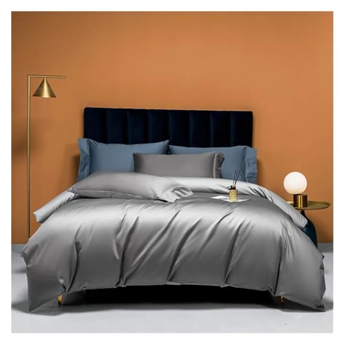 ZGHQHCDRH Bettwäsche-Set bestehend aus Vier Teilen: Bettwäsche aus 100% ägyptischer Baumwolle, Doppelbett, Queen-Size-Bett, Familiengröße, Bettlaken, Bettbezug(J,Twin) von ZGHQHCDRH