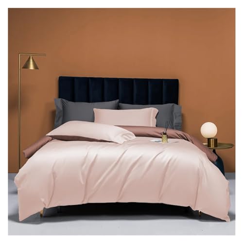 ZGHQHCDRH Bettwäsche-Set bestehend aus Vier Teilen: Bettwäsche aus 100% ägyptischer Baumwolle, Doppelbett, Queen-Size-Bett, Familiengröße, Bettlaken, Bettbezug(R,Twin) von ZGHQHCDRH