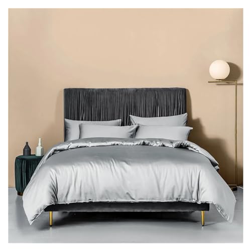 ZGHQHCDRH Bettwäsche-Set bestehend aus Vier Teilen: Dunkelgrünes Bettwäsche-Set aus 100% ägyptischer Baumwolle for Doppelbetten, Queen-Size-Betten, Bettlaken und Bettbezug(Q,Queen) von ZGHQHCDRH