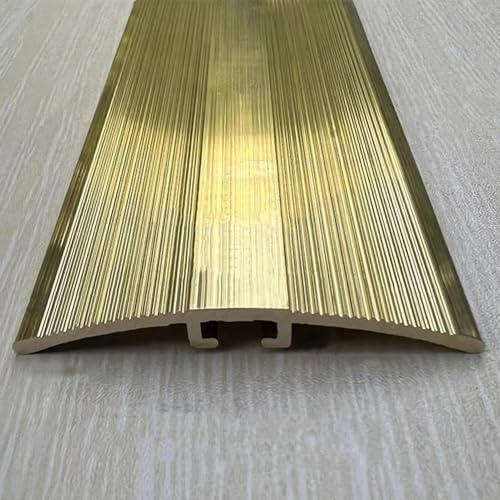 ZGHQHCDRH Bodenübergangsleiste aus gebürstetem Messing – 1–1,5 m goldene Türschwelle for Glatte, rutschfeste Bodenübergänge(100cm) von ZGHQHCDRH