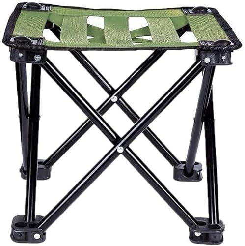 ZGHQHCDRH Campinghocker, Tragbarer Kleiner Klapphocker, leicht zu verstauender Outdoor-Hocker, Picknickbank, Faltbarer Angelhocker(Green) von ZGHQHCDRH