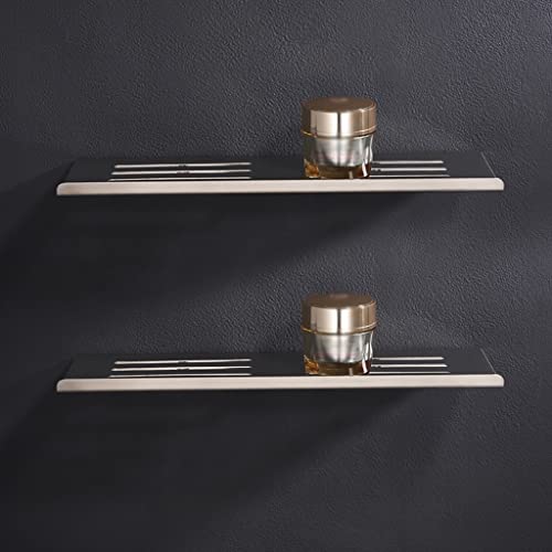 ZGHQHCDRH Doppellagiges schwarzes Aufbewahrungsregal for Kosmetika, Hautpflegeprodukte und Küchenutensilien(Brushed Double Layer) von ZGHQHCDRH