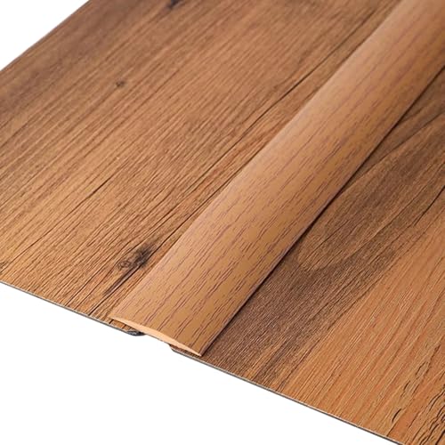 ZGHQHCDRH Flache Trennstreifen for Türschwellen – PVC-Kantenschutz for Bodenlücken, 1 m bis 20 m Länge, 4 cm Breite, sicher und langlebig(Wood Grain,L1m) von ZGHQHCDRH