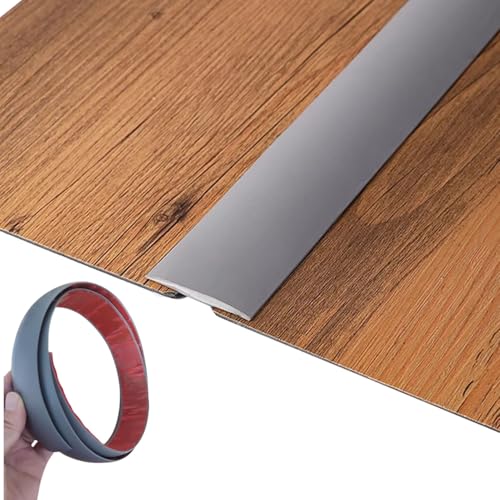 ZGHQHCDRH Flache Trennstreifen for Türschwellen – sicherer Kantenschutz aus PVC for Bodenlücken, 1 m – 20 m Länge, 4 cm Breite(Gray,L4m) von ZGHQHCDRH