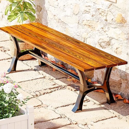 ZGHQHCDRH Gartenbank aus Massivholz for den Außenbereich, 47/59 Zoll – perfekt for Terrasse, Hof und Park(1.5m) von ZGHQHCDRH