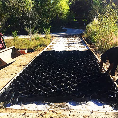 ZGHQHCDRH Geogitter, Wasserdurchlässige Pflastersteine ​​für Einfahrten mit Geogitter for Bereiche geringem Verkehrsaufkommen. Beton-/Kieselfüllung for Gehwege(600cm x 700cm) von ZGHQHCDRH