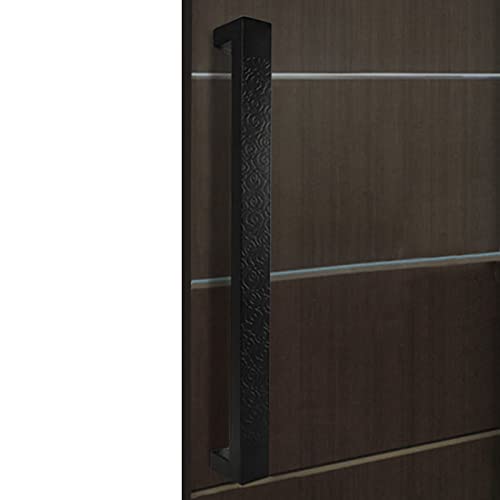 ZGHQHCDRH Griffe für Badezimmertüren, Eingangs-Push-Pull-Stangengriff, Schiebetür mit Muster, Edelstahl und doppelseitig, Glas- und Holztür(Length150CM) von ZGHQHCDRH