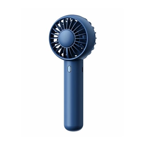ZGHQHCDRH Handgehaltene Ventilatoren, Mini Tragbarer Ventilator Handheld USB Ladeventilator Kühlung Elektrischer Ventilator 3 Geschwindigkeitseinstellung Leistungsstarke Outdoor-Reise(Navy Blue) von ZGHQHCDRH
