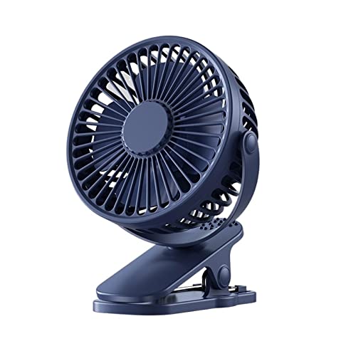 ZGHQHCDRH Handgehaltene Ventilatoren, Tragbarer Mini-Handclip-Ventilator USB-aufladbarer leiser elektrischer Desktop-Ventilator Studentenwohnheim Kleine Kühlung Ventilador(Blue) von ZGHQHCDRH