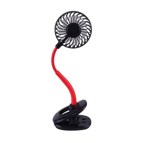 ZGHQHCDRH Handgehaltene Ventilatoren, USB-aufladbarer, flexibler Arm, verstellbarer Clip-Ventilator, Aromatherapie, kleiner elektrischer Ventilator for Reisen im Freien(Black) von ZGHQHCDRH