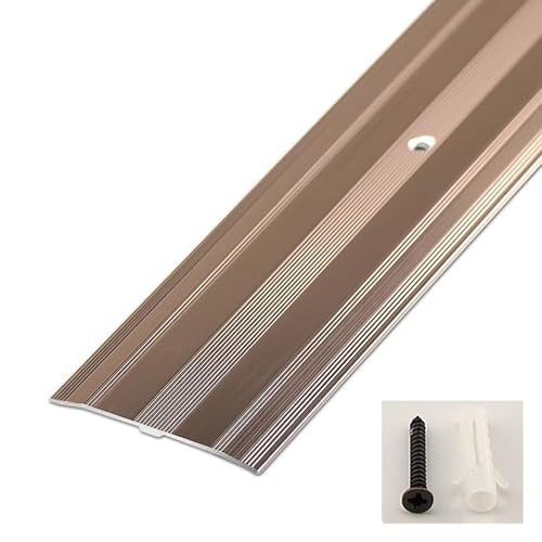 ZGHQHCDRH Hochwertiger Bodenübergangsstreifen aus Aluminium – 2,4 Zoll breit, 35,4–71 Zoll verstellbare Länge mit Schrauben(Rose Gold,180cm) von ZGHQHCDRH