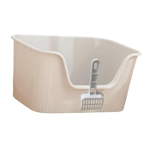 ZGHQHCDRH Katzentoilette, Oben offene Katzentoilette Katzentoilette Katzentoilette Antihaft-Sieb-Katzentoiletten for alle Arten von Katzenstreu,(Gray) von ZGHQHCDRH