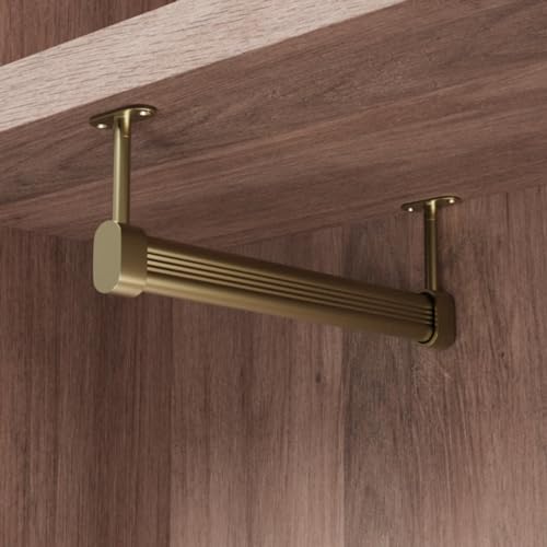 ZGHQHCDRH Kleiderstangenaufhänger zur oberen Montage, U-förmige Kleiderstangen für Kleiderschrank, Schlafzimmer, Küchenschränke – langlebiger Stützhalter von ZGHQHCDRH