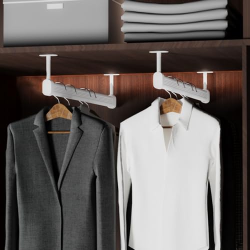 ZGHQHCDRH Kleiderstangenaufhänger zur oberen Montage, U-förmige Kleiderstangen für Kleiderschrank, Schlafzimmer, Küchenschränke – langlebiger Stützhalter von ZGHQHCDRH
