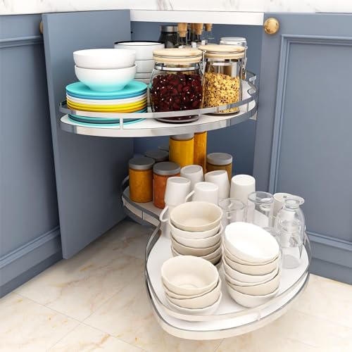 ZGHQHCDRH Küchenregale, Ausziehbarer blinder Eckschrank, Küchenschrank-Organizer, Regal, Schrank-Organizer for minimalen Schrank for Speisekammer, Küche, Badezimmer(Left Open,Small) von ZGHQHCDRH