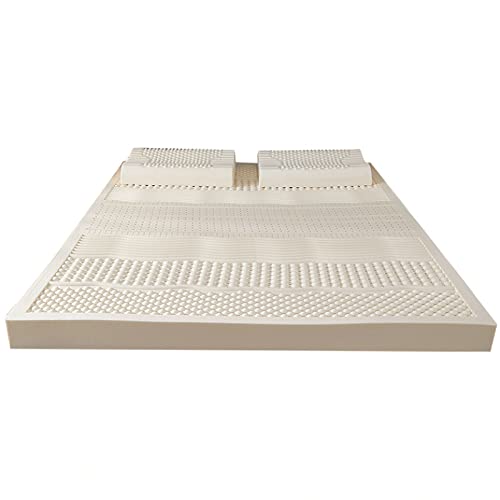 ZGHQHCDRH Latexmatratze, 7 Stützzonen – weich und bequem, milbenhemmend sterilisierend, innere Wabenstruktur, Naturlatex-Matratze(10cm,150X190cm) von ZGHQHCDRH