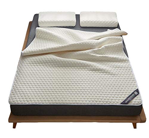 ZGHQHCDRH Latexmatratze, Matratze, Latex-Matratzenschoner, atmungsaktiv, weich im Griff, hypoallergen, milbenresistent, hohe Rückfederung, maschinenwaschbar, optimaler Schutz(200 * 220cm) von ZGHQHCDRH