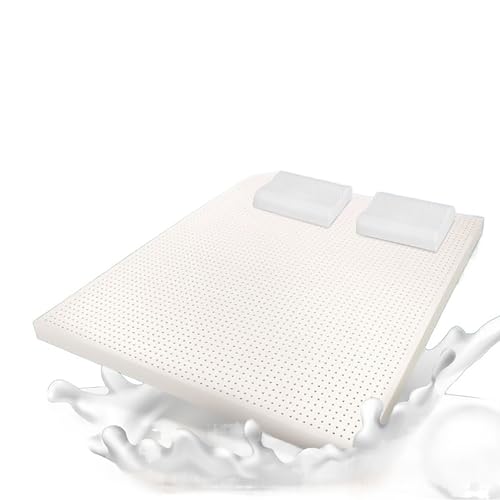 ZGHQHCDRH Latexmatratze, Matratze, Naturlatex-Matratzen, unterstützende Tagesdecke mit luxuriöser Weichheit, atmungsaktive und Bequeme gegen Rückenschmerzen, 2,5 cm, 100 x 200(2.5cm,200x200cm) von ZGHQHCDRH