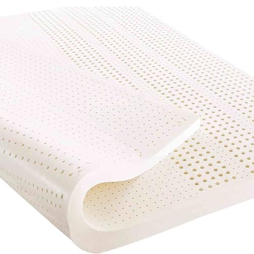 ZGHQHCDRH Latexmatratze, Matratze 7 Zonen weich 100% natürlicher Premium-Latex-Topper Queen Premium Hotel-Futon-Matratze Druckentlastung bei Rückenschmerzen 10 cm – 1200 x 2000 mm(10cm,1200 * 2000mm) von ZGHQHCDRH