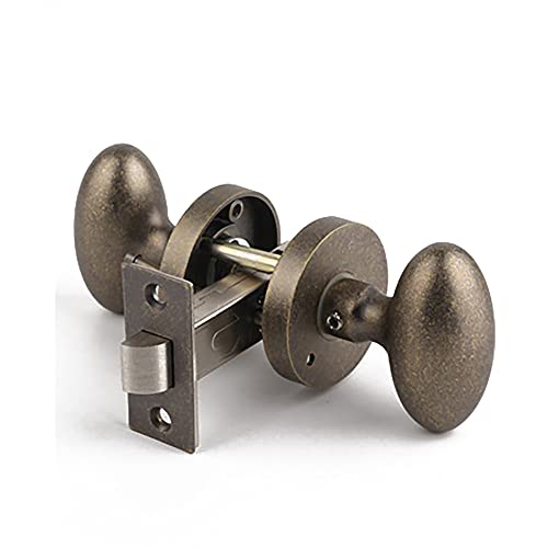 ZGHQHCDRH Mattschwarzer Durchgangstürknauf mit Kugel – schlüsselloser, nicht verriegelnder runder Griff for Flurschränke mit Riegel und Hebel(ModelD) von ZGHQHCDRH