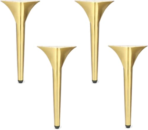 ZGHQHCDRH Möbelbeine, 4 Stück Edelstahl, DIY-Möbel-Ersatzbeine, for Sofa/Couchtisch/Schrank/Nachttisch/TV-Schrank/Badezimmerschränke(Brushed Gold,33cm/13in) von ZGHQHCDRH