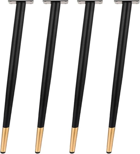 ZGHQHCDRH Möbelbeine, 4 Stück schräge konische Metallbeine, Metall-DIY-Möbel, Metall-Ersatzbeinstützfüße for Couchtische, TV-Schränke, Stühle(12cm/4.7in) von ZGHQHCDRH