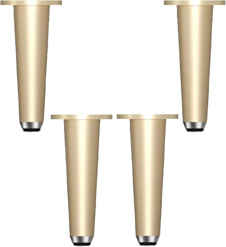 ZGHQHCDRH Möbelbeine, 4 Stück verstellbare Möbelbeine, Sofa-Stützfuß, verdickte Ersatz-Metallbeine for Schrank, Tisch, Stuhl, Sofa, DIY-Möbelfüße(Copper,260mm/10in) von ZGHQHCDRH