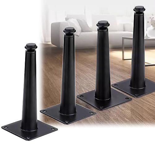 ZGHQHCDRH Möbelbeine, 4er-Pack Möbelfüße Konische Schrankbeine Verstellbare Couchtisch-Stützfüße Badezimmerschrankbeine for Möbel Couchtische Fernsehschränke Nachttische(15.5 cm) von ZGHQHCDRH